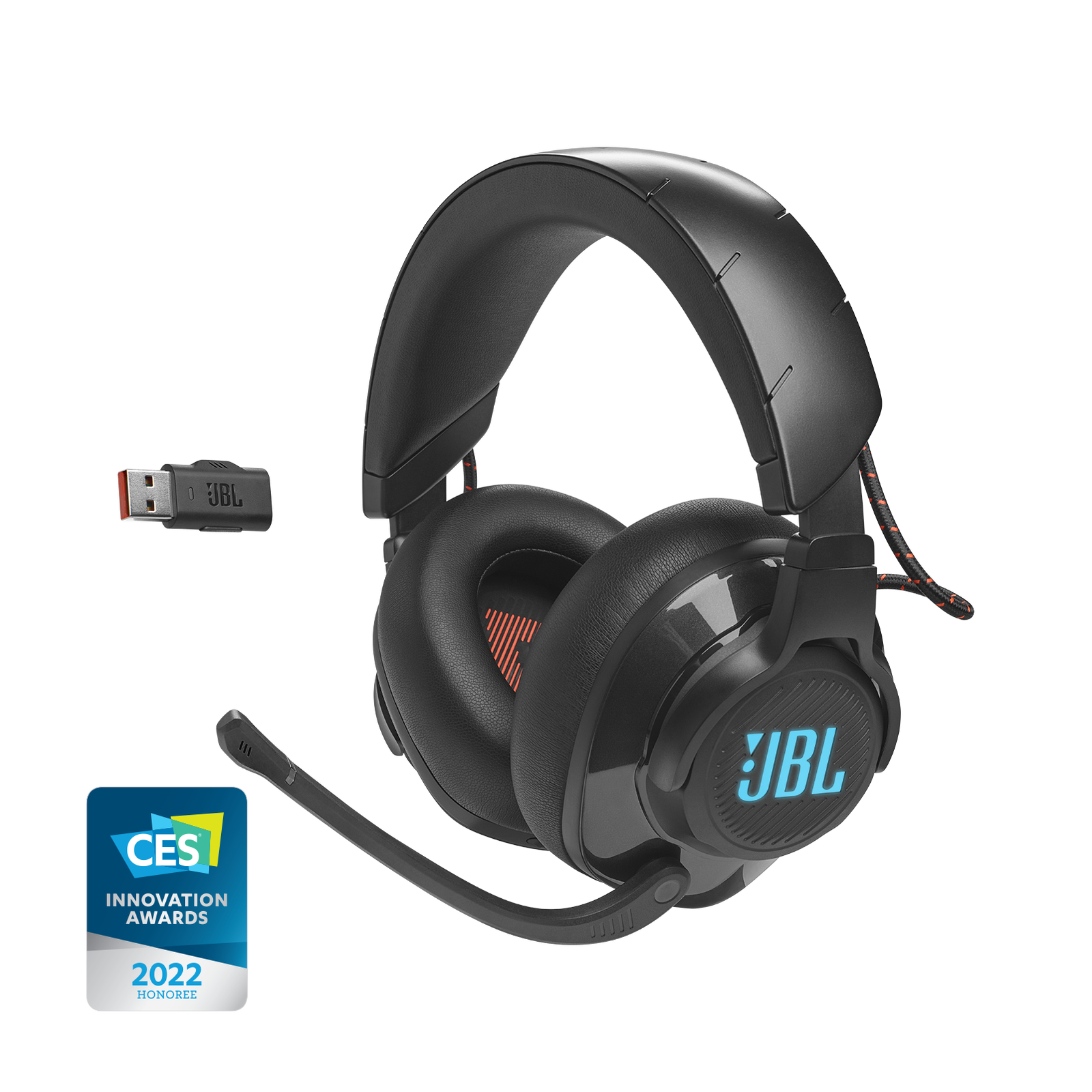 JBL Quantum 610 Black | Over-Ear 2.4G Wireless Gaming Headset - JBL 9.1 Surround Sound & Mic Noise Cancelling - PS5/XBOX One/Switch/PC Compatible Gaming Headset